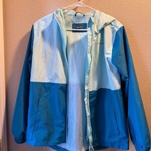Eddie Bauer youth Two-Tone Blue Windbreaker Jacket